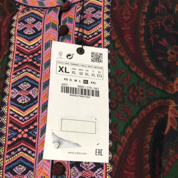 NWT ZARA JACQUARD RIBBON DRESS - Picture 13 of 15
